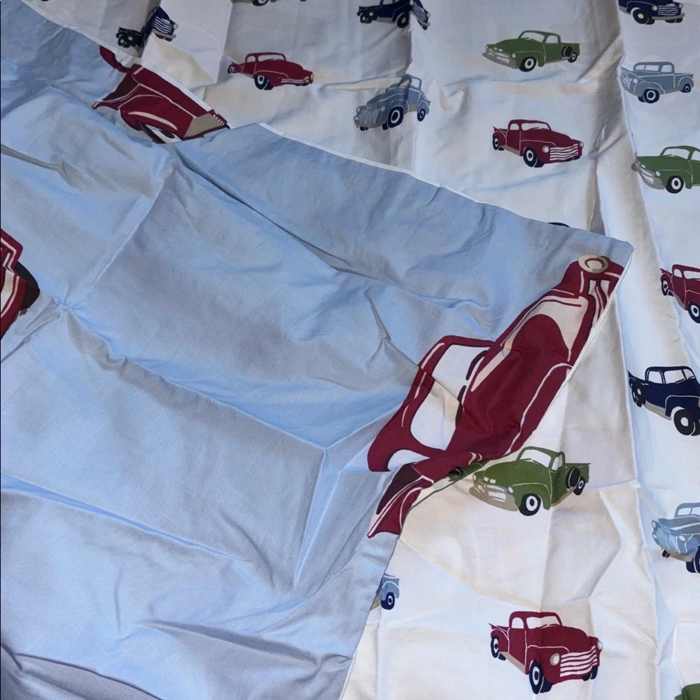 Big Red Trucks Duvet Cover NEW Pottery Barn Kids Colorful Truck Duvet Cover